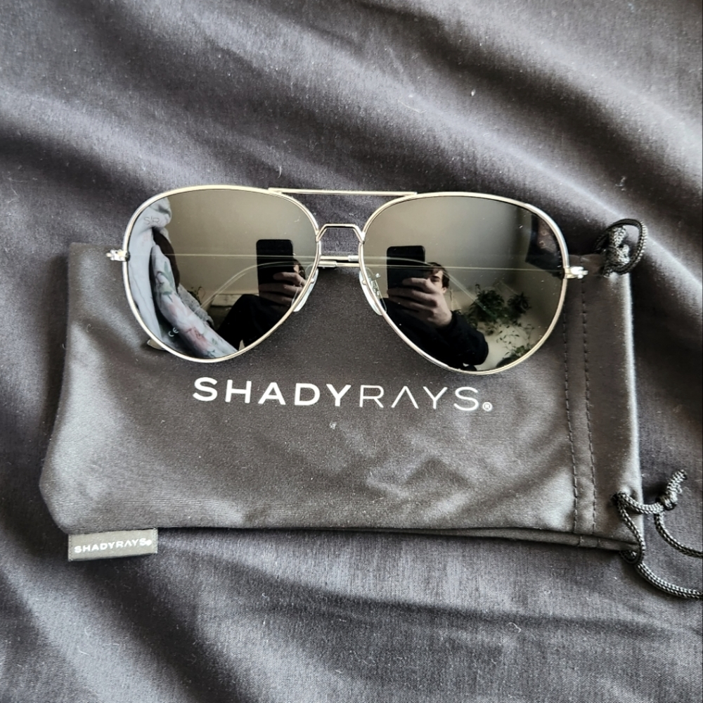 Shady Rays Blackout Polarized Aviator Sunglasses (Medium/Large)
